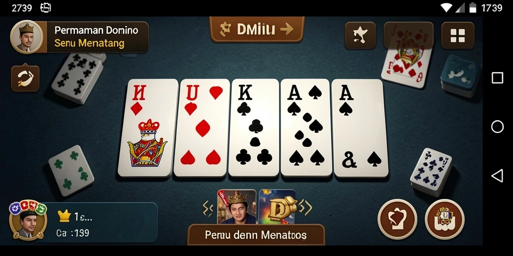 Tampilan gameplay seru dalam permainan Domino 2739.