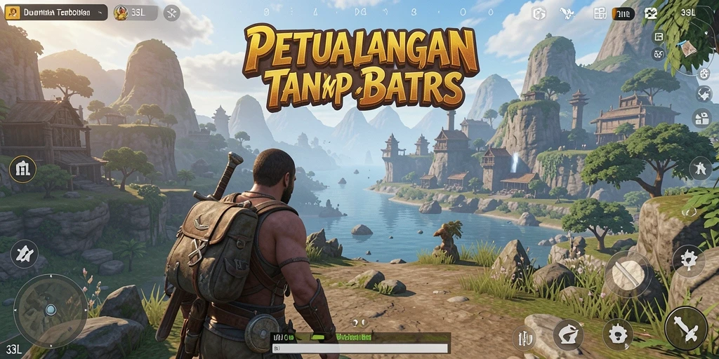 Screenshot menampilkan aksi petualangan di dunia terbuka 33L.