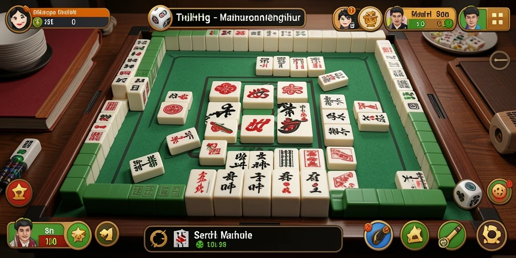 Tampilan dari gameplay <strong>8HHH</strong> yang memukau dan menantang di Mahjong.