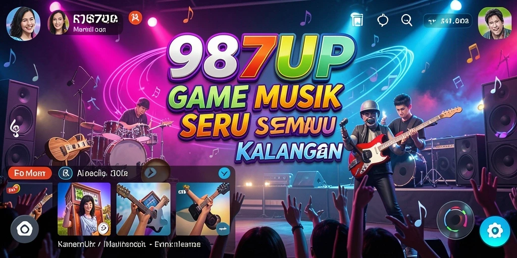 Tampilan gameplay seru dengan berbagai pilihan musik.