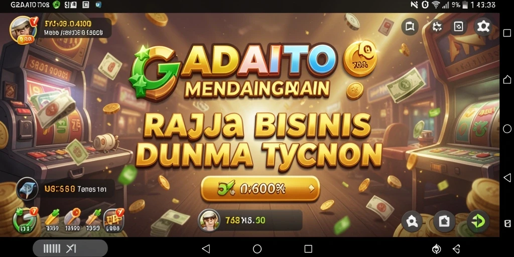 Tampilan gameplay GADAITOTO menampilkan strategi bisnis yang seru.