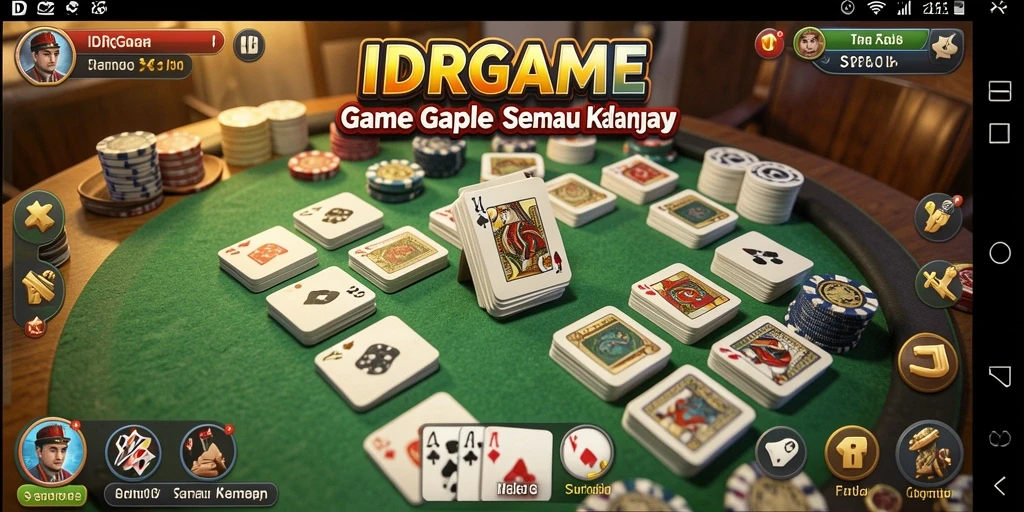 Tampilan gameplay IDRGAME yang menarik saat bermain Gaple.