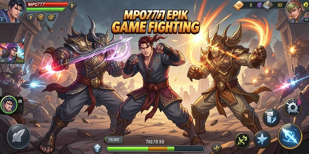 Screenshot utama MPO777 menampilkan aksi pertarungan yang seru dan mendebarkan.