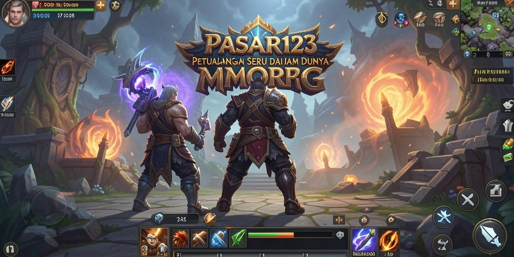 Tampilan gameplay seru di dunia PASAR123 MMORPG.