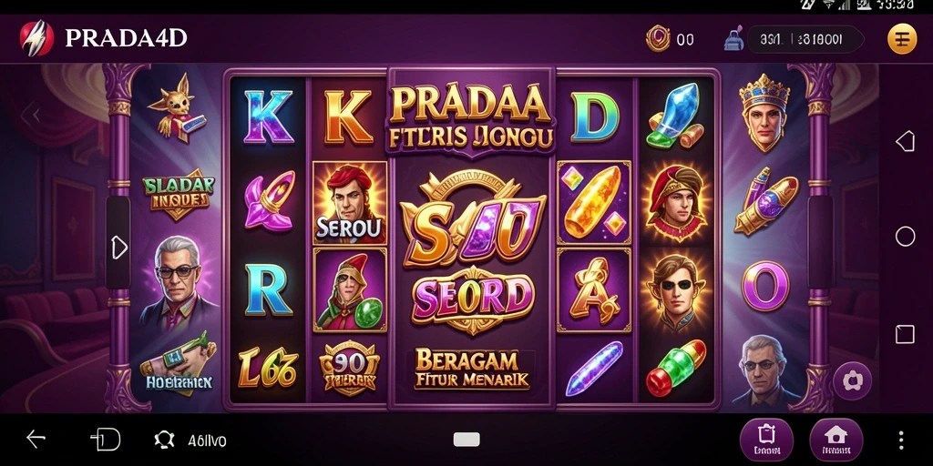 Screenshot gameplay <strong>PRADA4D</strong> dengan tampilan slot yang menarik.