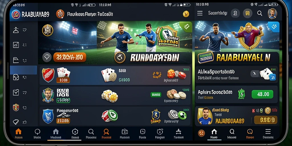 Tampilan gameplay dalam aplikasi Sportsbook RAJABUAYA89 yang menarik.