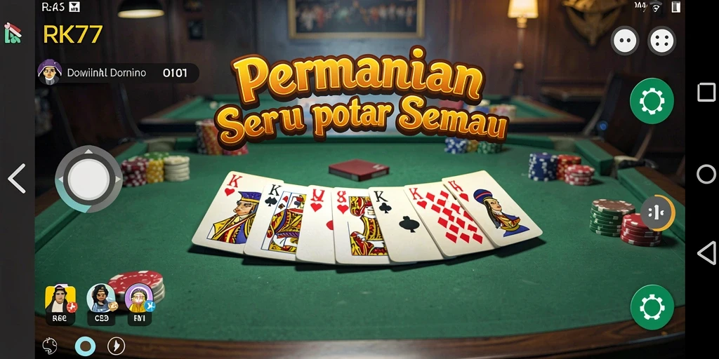 Gambaran gameplay seru Domino di RK77.