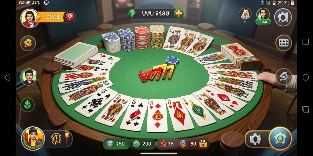 Tampilan gameplay Gaple yang menarik dan seru di VM777.